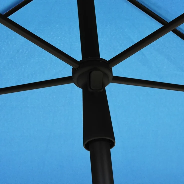 vidaXL Sonnenschirm mit Mast 210x140 cm Azurblau 315550 – Bild 5