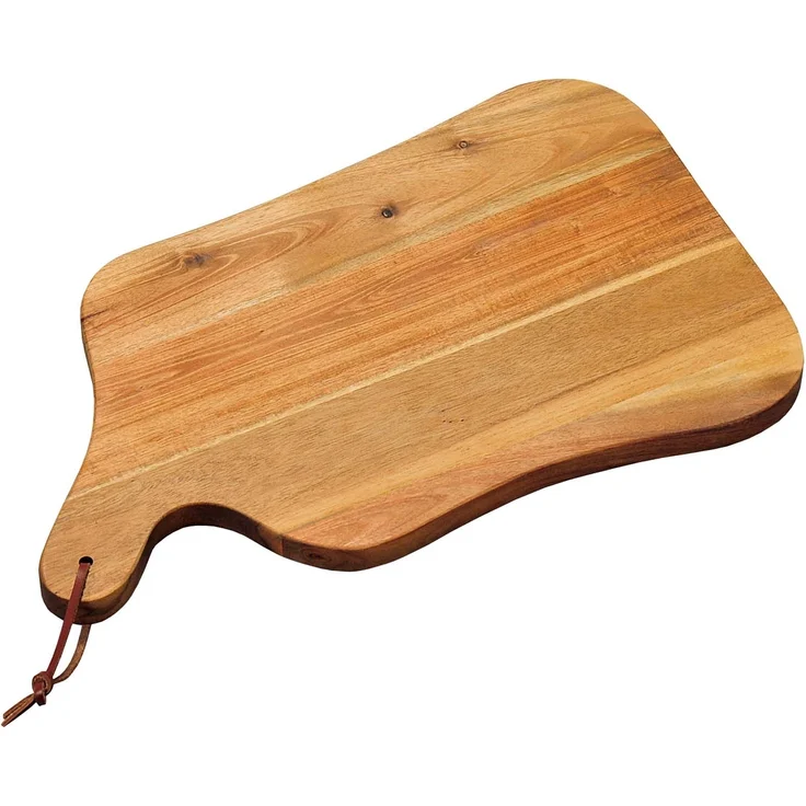 5 Stück Servierbrett mit Tragegriff - Akazienholz - 37,5 x 23cm – Bild 2