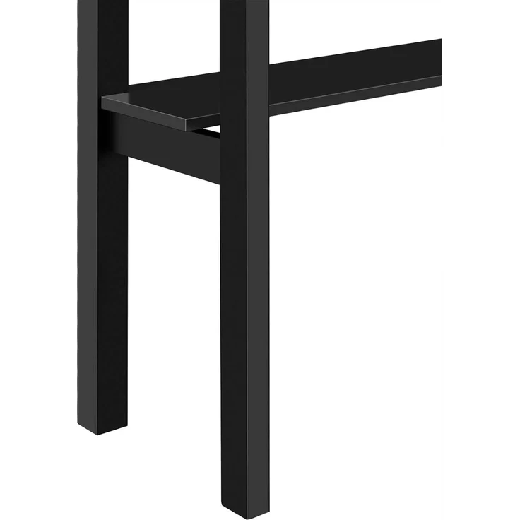 Yaheetech Schreibtisch Ecktisch Platzsparender Computertisch mit Schublade und Regalen Eckschreibtisch für Kleiner Raum, 106 × 71,5 × 77 cm Schwarz – Bild 8