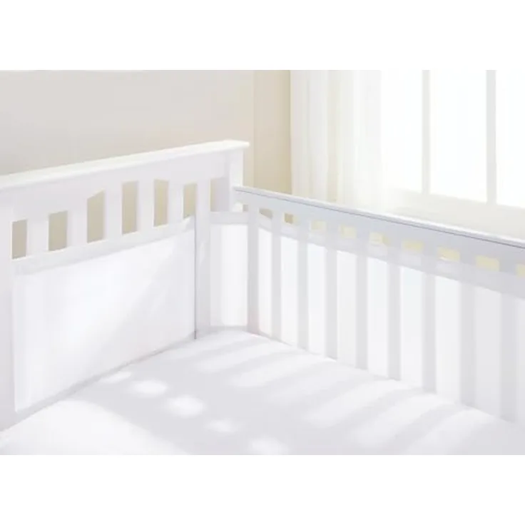BreathableBaby Airflow Mesh Liner, Weiß, 4-seitiges Babybett