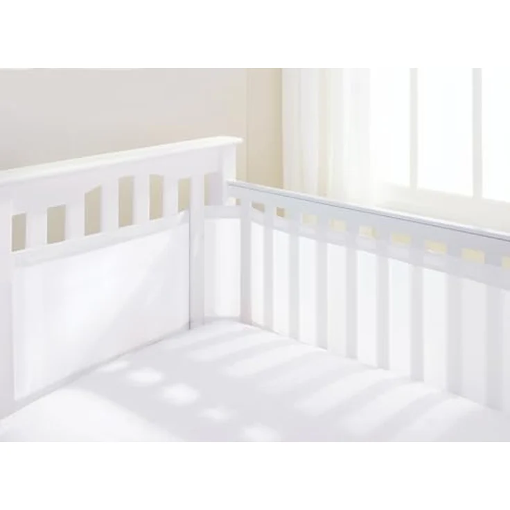 BreathableBaby Airflow Mesh Liner, Weiß, 4-seitiges Babybett – Bild 1