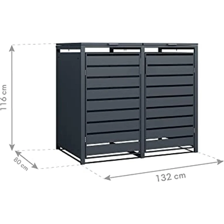 Westmann Metall Mülltonnenbox 2er Kubus | 2x 240 L – Bild 7