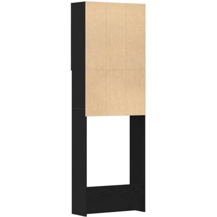 vidaXL Waschmaschinenschrank Schwarz Eichen-Optik 64x25,5x190 cm 862065 – Bild 8