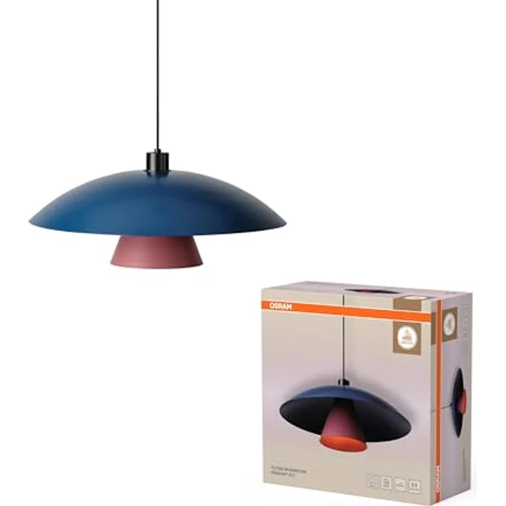 OSRAM Decor Flying Mushroom, Hängelampe aus Stahl mit E27-Fassung, blau/pink – Bild 5