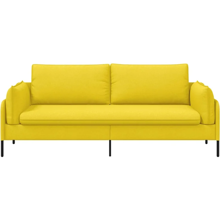 vidaXL 3-Sitzer-Sofa Helles Gelb 222 x 81 x 89 cm Stoff 42048638 – Bild 3