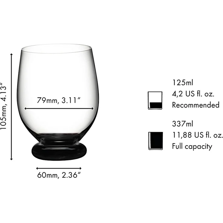 RIEDEL 4900/02B FATTO A MANO Tumbler Piccolo - SCHWARZ, handgefertigt – Bild 2