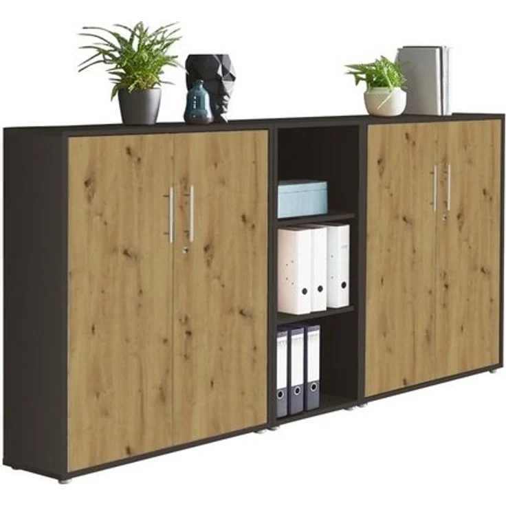 BMG Möbel Aktenschrank Office Edition 8 (Schrankwand Set, 3tlg) abschließbar, matt oder Hochglanz lackiert – Bild 4