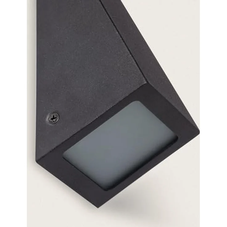 LEDKIA Wandleuchte Außen Ruzafa, Metall und Glas, schwarz, GU10 Sockel, 14 cm hoch – Bild 4