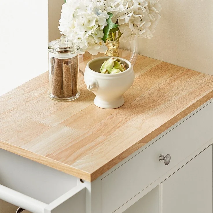 SoBuy FKW46-WN Küchenwagen, MDF, Lackiert, Weiß, 68 x 86 x 40 cm – Bild 5