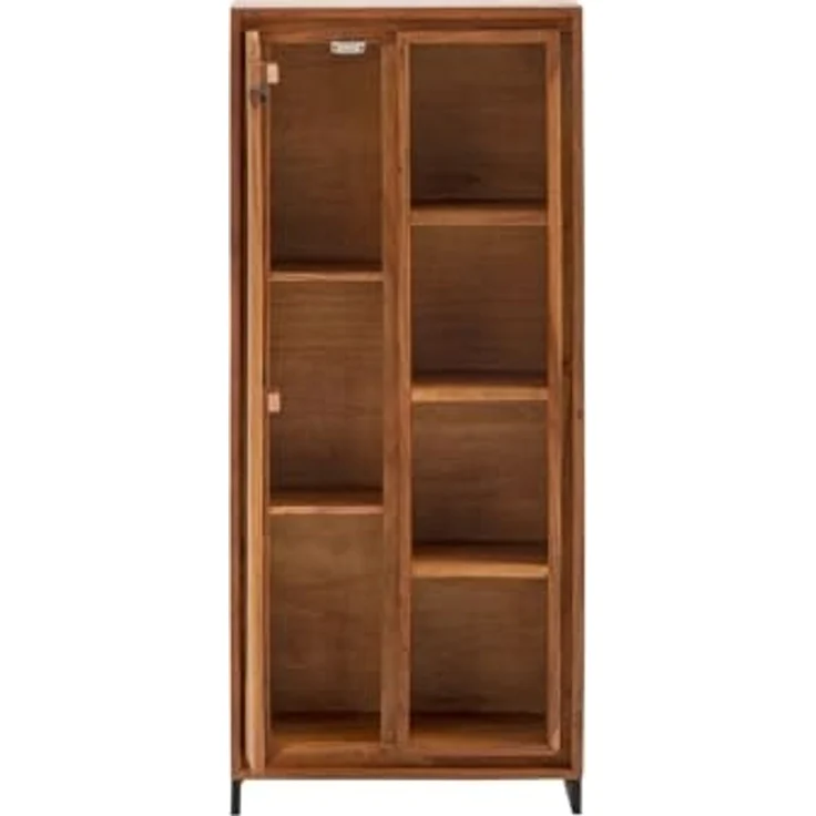 Hochkommode Bad-Hochschrank Akazienholz braun 50x115x30 cm massivum Maddox Badezimmer-Kommode Badmöbel Massivholz-Schrank – Bild 6