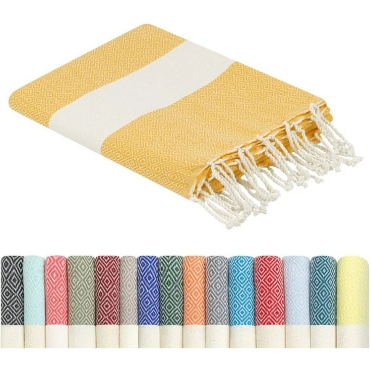 furora HOLIDAY Strandtuch groß 100x200 cm Strand Tuch, aus Baumwolle, Hamamtuch Badetuch, leicht, lang, dünn & kompakt – Bild 4