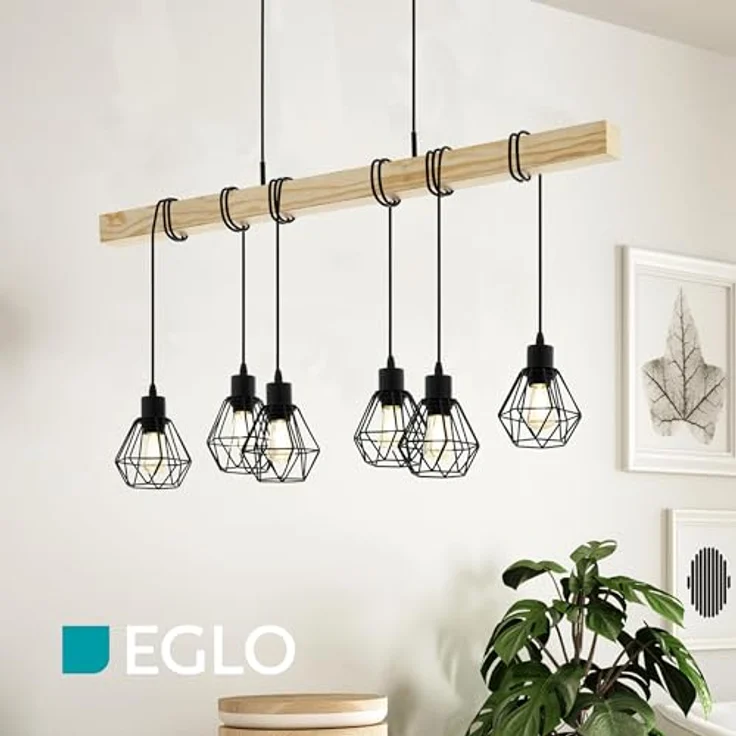EGLO TOWNSHEND 5 Hängeleuchte, schwarz, braun – Bild 4
