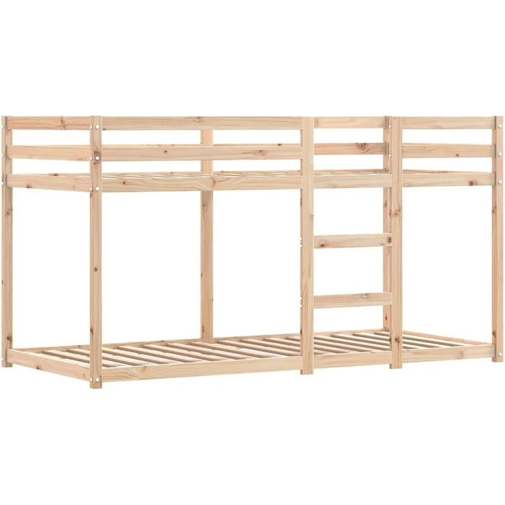 vidaXL Etagenbett mit Vorhängen Rosa 90x200 cm Massivholz Kiefer 3283984 – Bild 2