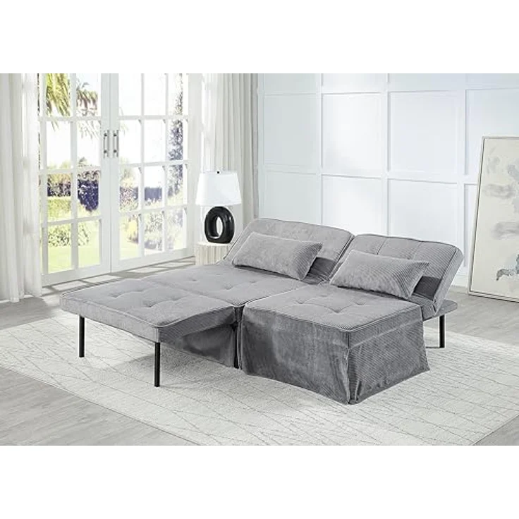 ATLANTIC home collection Schlafsofa Finn, wandelbar zum Loungesessel, Relaxliege und Gästebett, inkl. Kissen – Bild 3