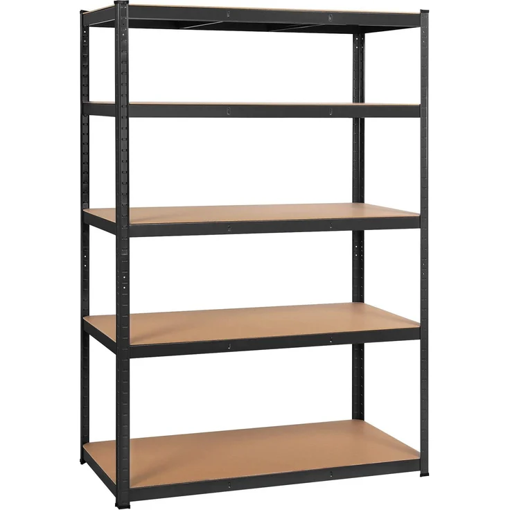 Yaheetech Schwerlastregal 180 x 120 x 60 cm Lagerregal 5 Böden Metall Regal Max. Belastbarkeit : 875kg Schwarz