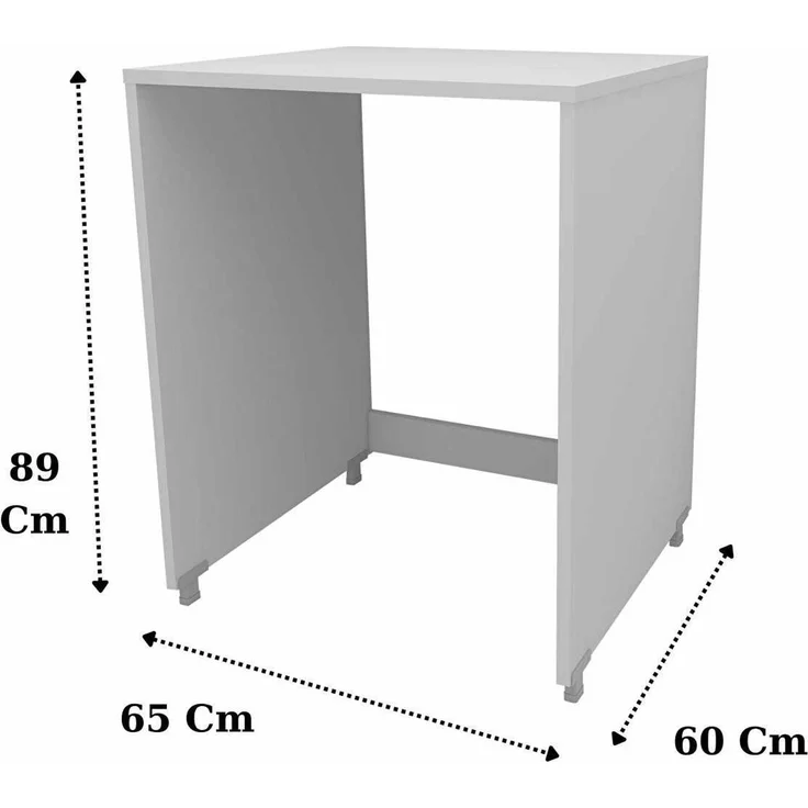 Skye Decor 'Washing Machine - White' Waschmaschinenunterschrank, Weiß, 65 x 87-89 x 60 cm – Bild 5