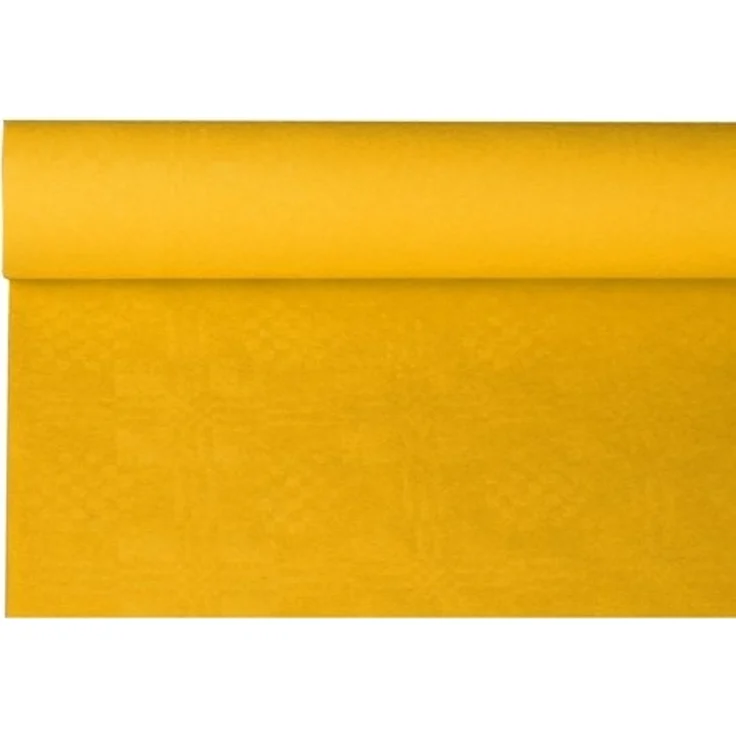 Papiertischtuch mit Damastprägung 8 m x 1,2 m gelb