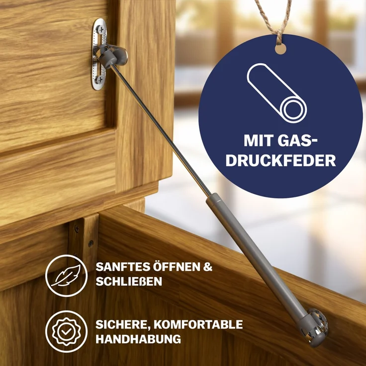 Deuba Holztruhe Truhe Antik Holz 85x44x48cm – Bild 7