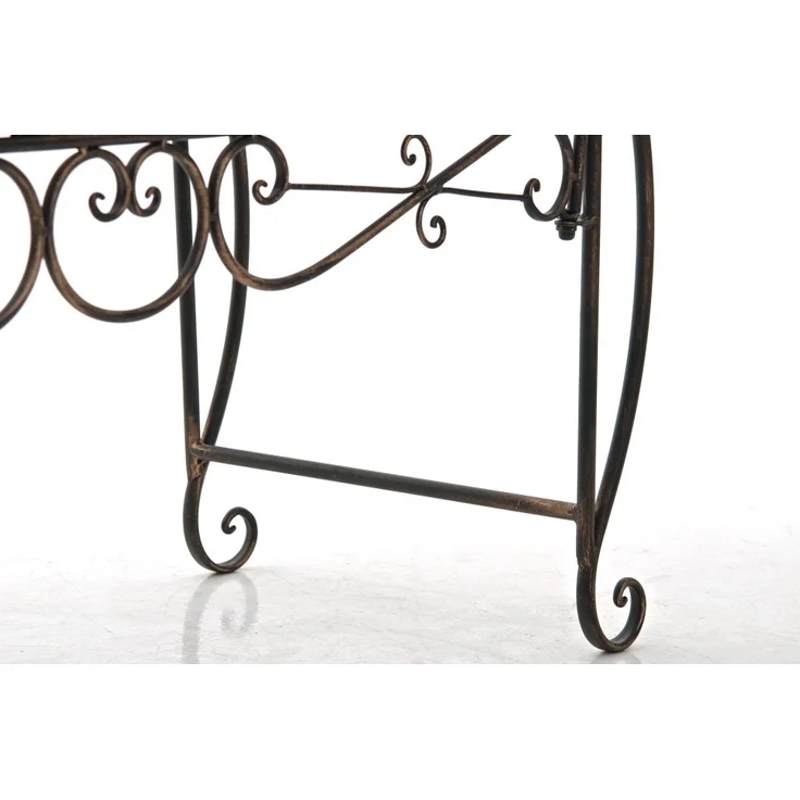 Gartenbank LENAR - Metall Bronze 128x46x94 cm | Metallbank Garten 2 Seitzer Bank Terrasse Vintage Antik Gartenbank – Bild 5