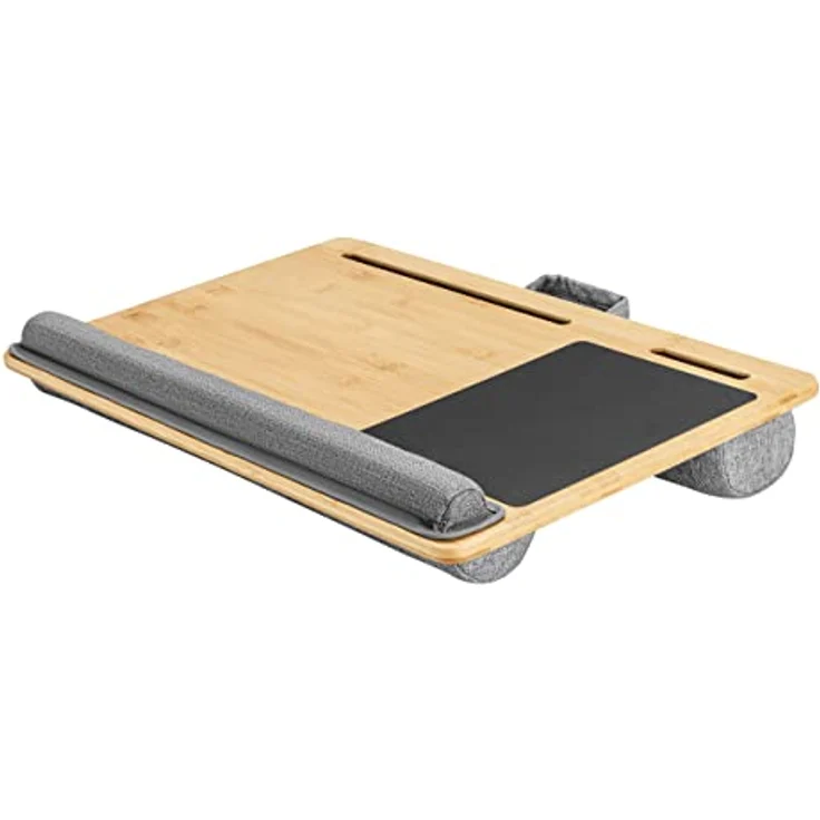RICOO Laptoptisch LA0035, Laptop-Kissen mit Mauspad Laptop-Ständer Notebook Knietablett Holz – Bild 2