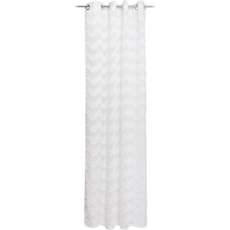 Gözze 'WAVE' Ösenvorhang, 100% Polyester weiß, 140x245 cm – Bild 1