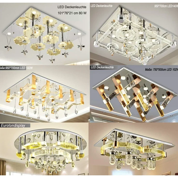 Euroton LED Pendelleuchte LED Pendelleuchte 2130 LED Hängelampe mit Fernbedienung, LED fest integriert, kalt - warm, 7000 k - 3000 k stufenlos einstellbar – Bild 9