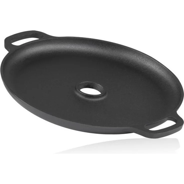 BBQ-Toro Grillplatte Gusseisen Plancha Ø 34,5cm, Grillplatte für Raketenofen, preseasoned, Thermoresistent – Bild 4