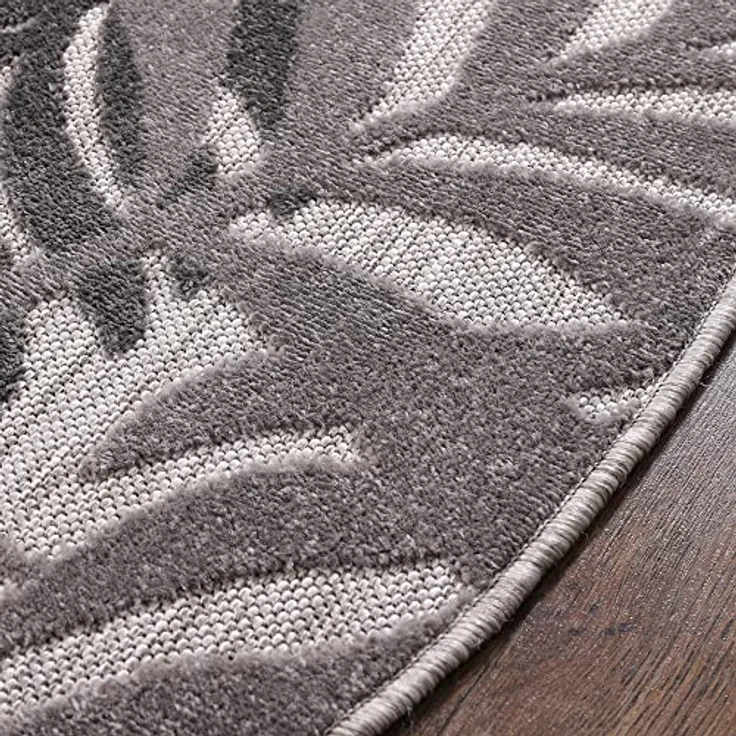 Sanat Teppich Floral Outdoor, rund, Höhe: 6 mm, In- und Outdoor geeignet, florales Design, Balkon, Terasse – Bild 4