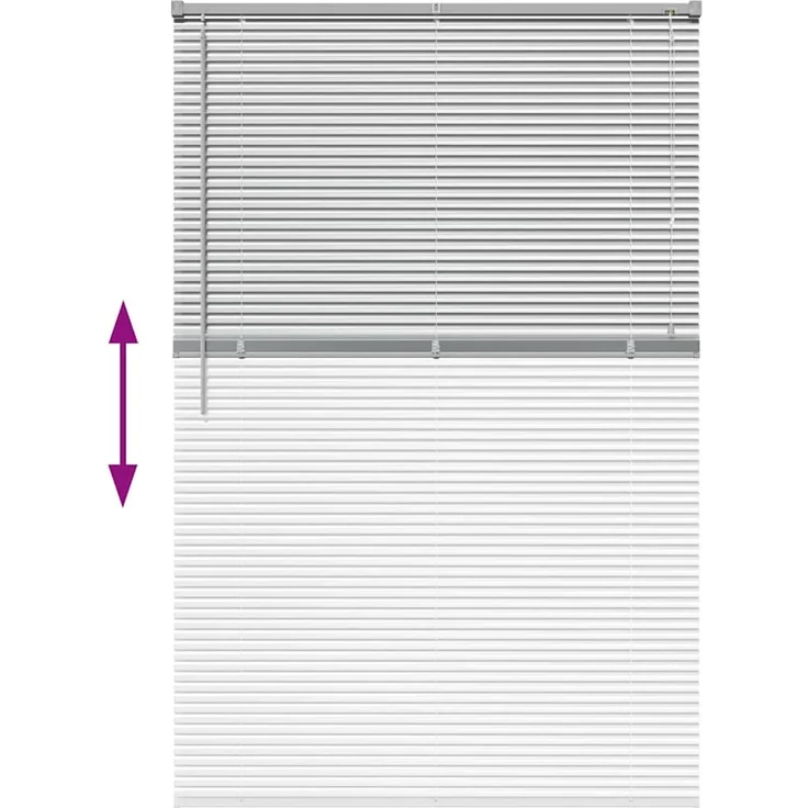 vidaXL Venezianische Jalousie Silber 175 x 110 cm 25 mm Aluminium 42005924 – Bild 12