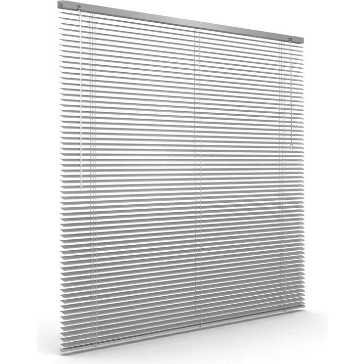 Victoria M. Aluminium Jalousie, 130x130 cm, Silber, Jalousie ohne Bohren, inkl. Klemmclips