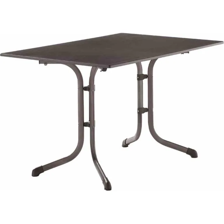 Sieger Boulevard Boulevard-Klapptisch mit vivodur® Tischplatte, Stahl Eisengrau, 120 x 73 x 80