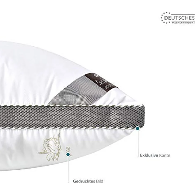 SEI Design Kopfkissen SWAN Classica Soft 3D 80x80 - Dreikammerkissen Schlafkissen, Füllung: Airdream micro, Bezug: Microfaser, Rückenschläfer, Seitenschläfer, Bauchschläfer, Alternative zu Daunen – Bild 6