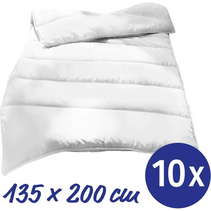 10 x 135 x 200 cm Mikrofaser Ganzjahres-Steppbettdecke, Füllgewicht: ca. 700 g, extra leicht