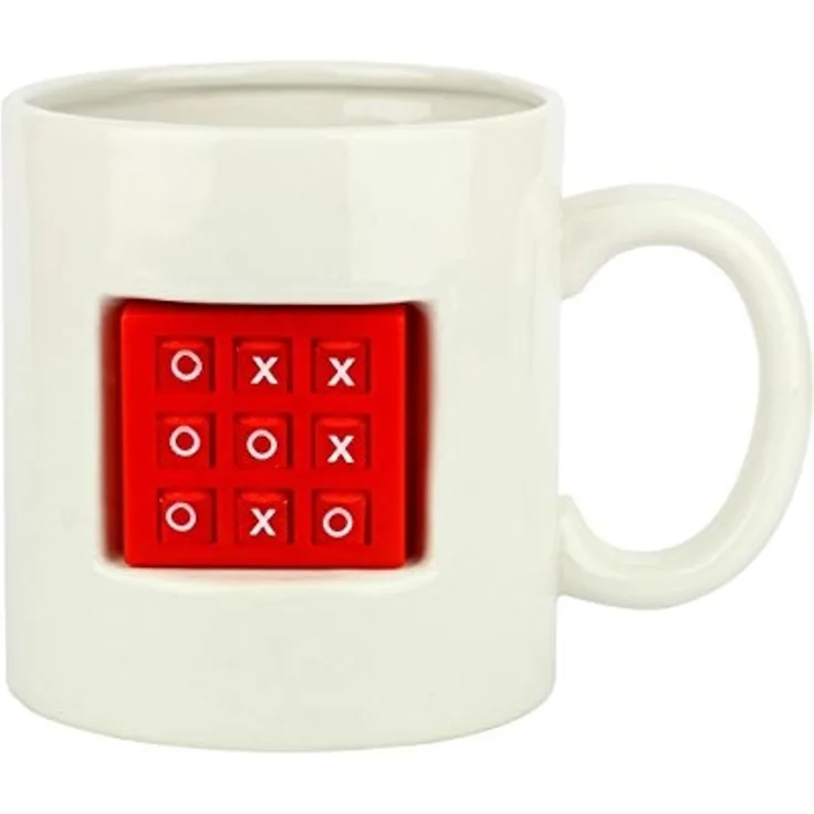 Thumbs Up TTTMUG Tasse Tic Tac Toe Mug, Kunststoff, weiß, 11,9 x 14,2 x 12,2 cm