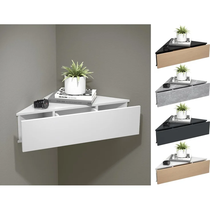 VCM Nachttisch Usal 918293 Weiß H. 15 x B. 60 x T. 43 cm – Bild 5