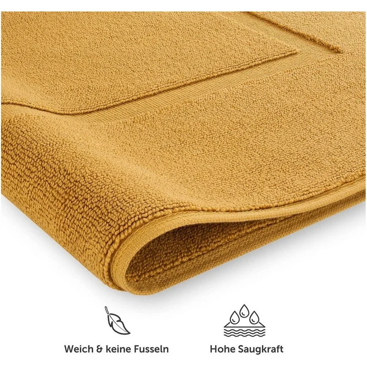 Blumtal Badematte Premium Badezimmerteppich Terry - schnell trocknend & strapazierfähig, 100% Baumwolle, 50x80 cm, Oeko-Tex zertifiziert, Baumwolle, Rechteckig, 2 teilig – Bild 3