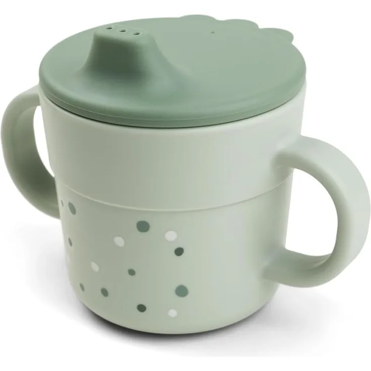 Done By Deer 'Happy Dots' Trinkbecher, Kunststoff grün, 215 ml
