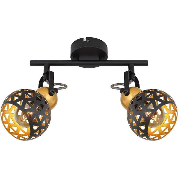 Spotstrahler, 2 flammig, Spots flexibel, L 25 cm