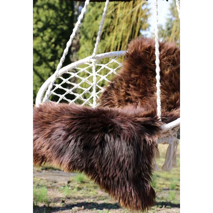Lammfell Natur Farben Farbe: Grizzly | Größe: 110-120 – Bild 2