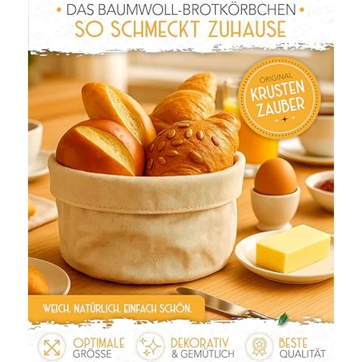 Krustenzauber Brotkasten Moderner Brotkorb & Brotkasten zur Brotaufbewahrung für frisches Brot – Bild 3