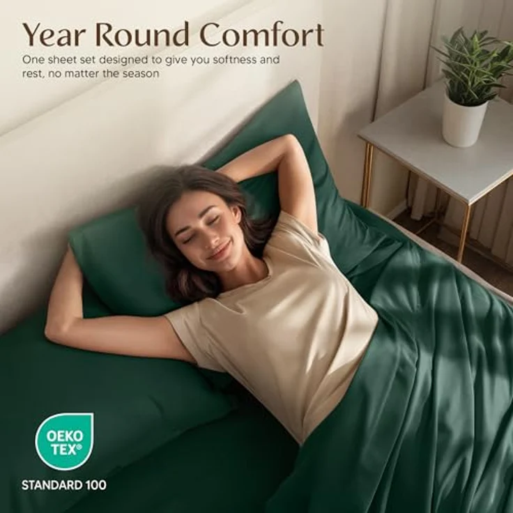 Utopia Bedding Bettwäsche-Set – 4-teiliges Bettwäsche-Set – gebürstete Mikrofaser – schrumpffrei und lichtbeständig – pflegeleicht (voll, Smaragd) – Bild 6