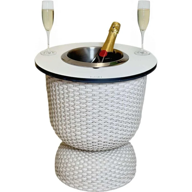 COOTAB Cooler Table PARIS 3-in-1 Loungetisch mit Edelstahl-Kühler - Champagner – Bild 1