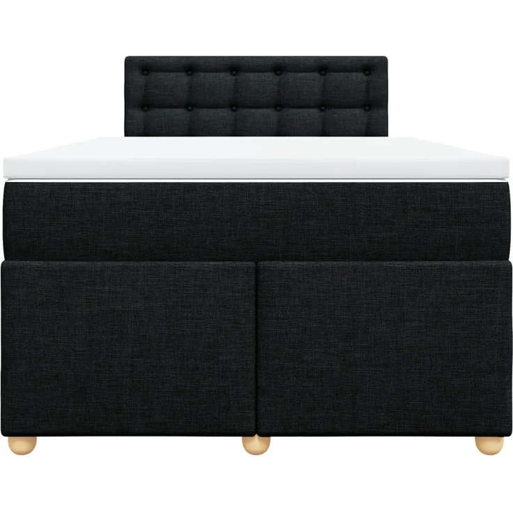 vidaXL Boxspringbett mit Matratze Schwarz 120x190 cm Stoff 3288935 – Bild 6