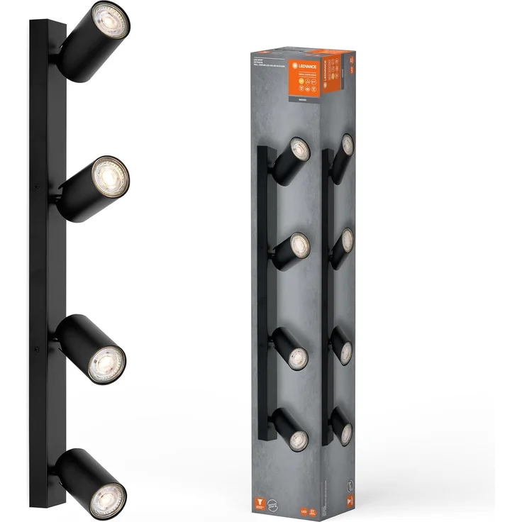 LEDVANCE LED-Spot Octagon GU10 Schwarz 4x3,4W 927 DIM