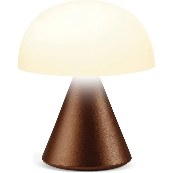 Lexon MINA Mini wiederaufladbare kabellose LED-Tischlampe, für Nachttisch oder Schreibtisch, mit Dimmer, bis zu 12 Stunden Akkulaufzeit – Glänzend