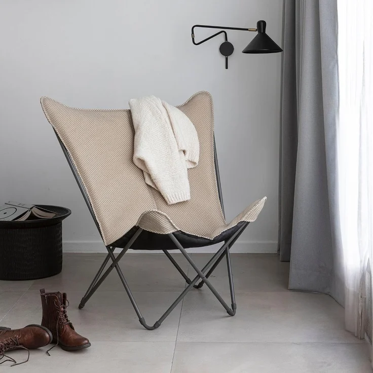 Lafuma Butterfly Chair Pop Up XL Sessel Becomfort beige Moka – Bild 2