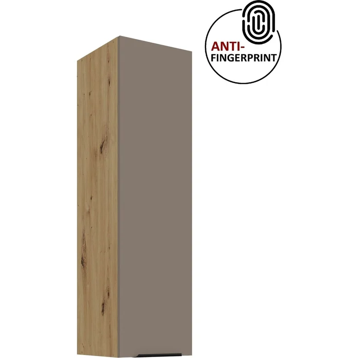 Küchen Hängeschrank 30 cm - Höhe 90 cm ARIA Sandgrau ultra matt + Eiche Artisan matt, hochwertige Fronten mit Anti Fingerprint Beschichtung Küchenzeile Küchenblock – Bild 6