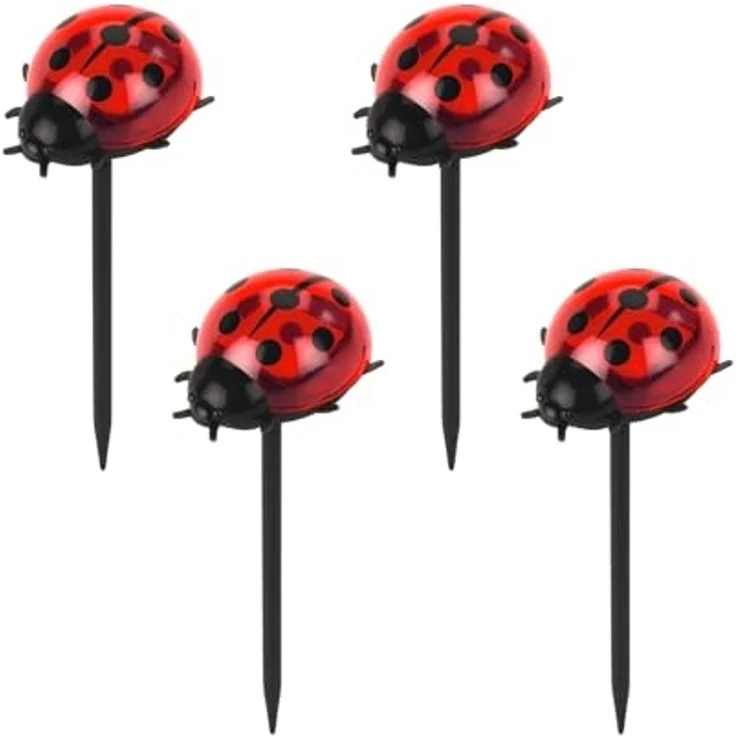 Maximex LED Gartenleuchte Modell Marienkäfer, Ein-/Ausschalter, LED fest integriert, Warmweiß, Beetstecker, solarbetriebene Gartenbeleuchtung, leuchtet bis zu 10 Std – Bild 7