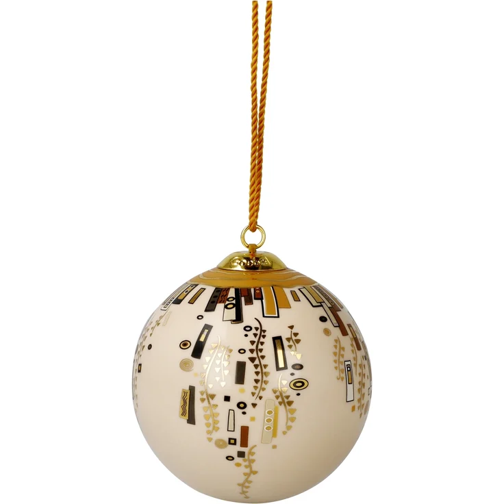 Goebel / Gustav Klimt -Ornamente,Kugel,7,5cm x 7,5cm x 7,5cm / Porzellan / 7,5cm x 7,5cm x 7,5cm – Bild 1