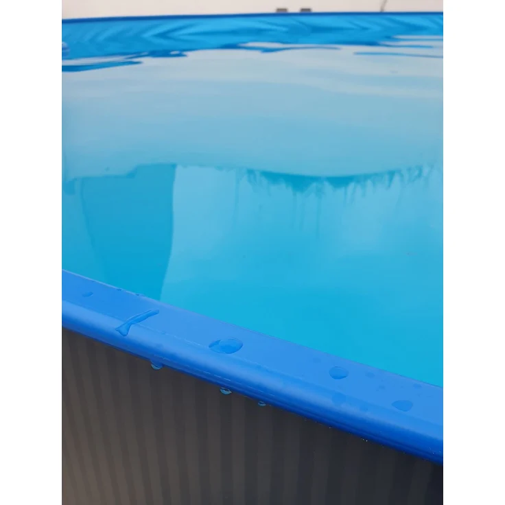 Steinbach Stahlwand Swimming Pool Set 'Nuovo rund', Stahl Anthrazit, 450 x 120 cm – Bild 3